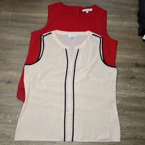 (3) Calvin Klein & Rose + Olive &  Style Envy blouses